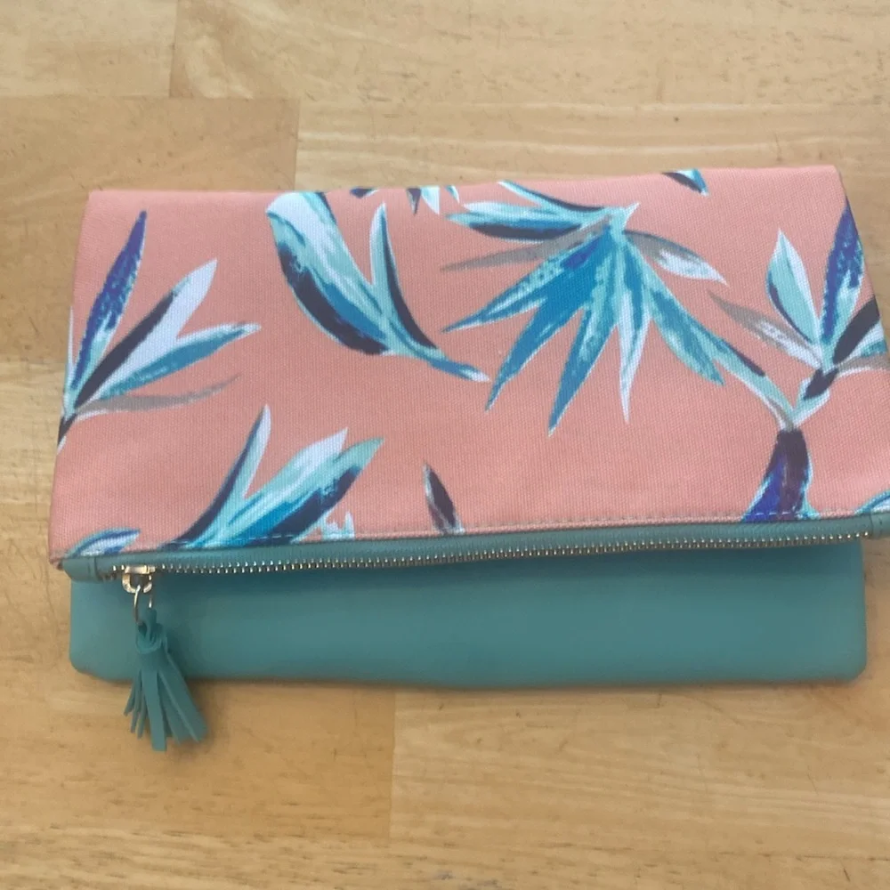 Rachel Pally tropical reversible fold over clutch